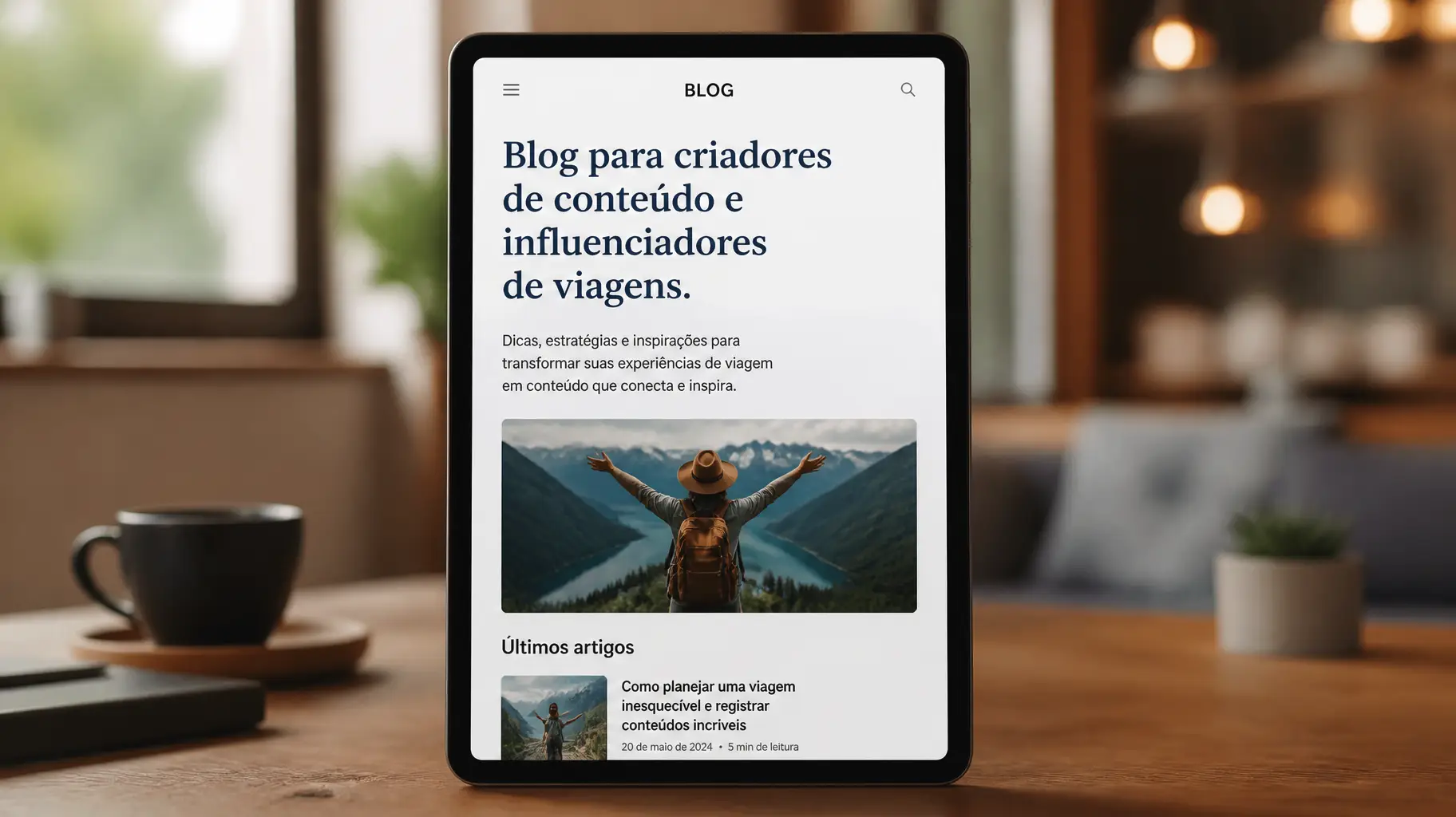 Blog para criadores, blogueiros e influenciadores de viagens